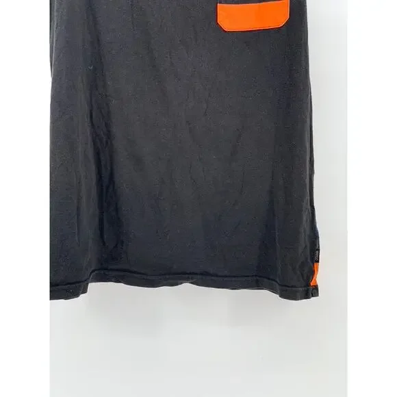 WESC Men's Black-Multi Striped Scoop-Neck Pocket Cotton Casual Tank SZ M - Picture 5 of 11